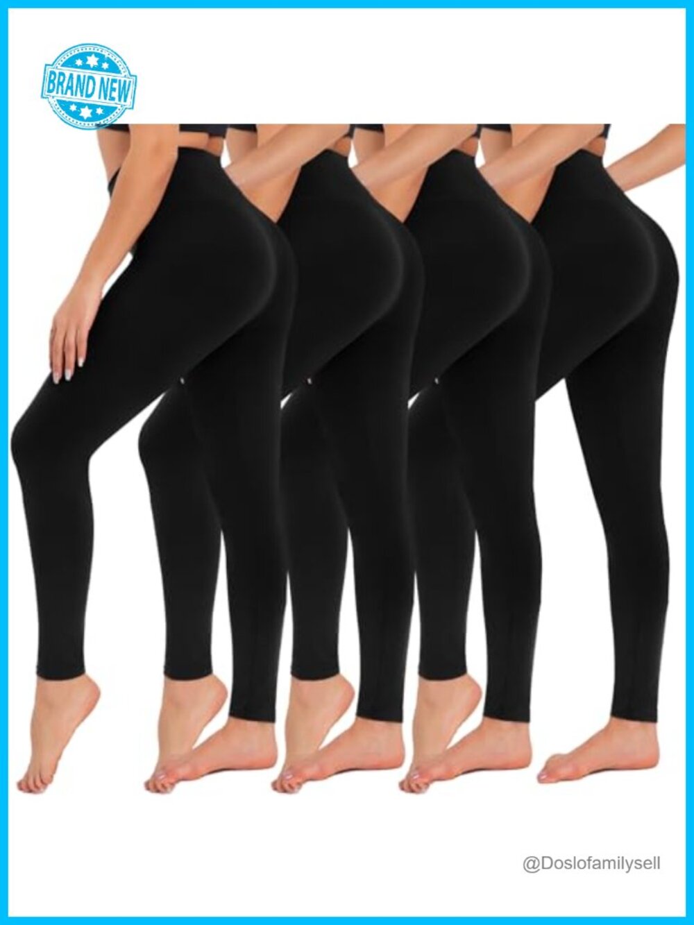 4 Pack High Waisted Tummy Control Yoga Leggings